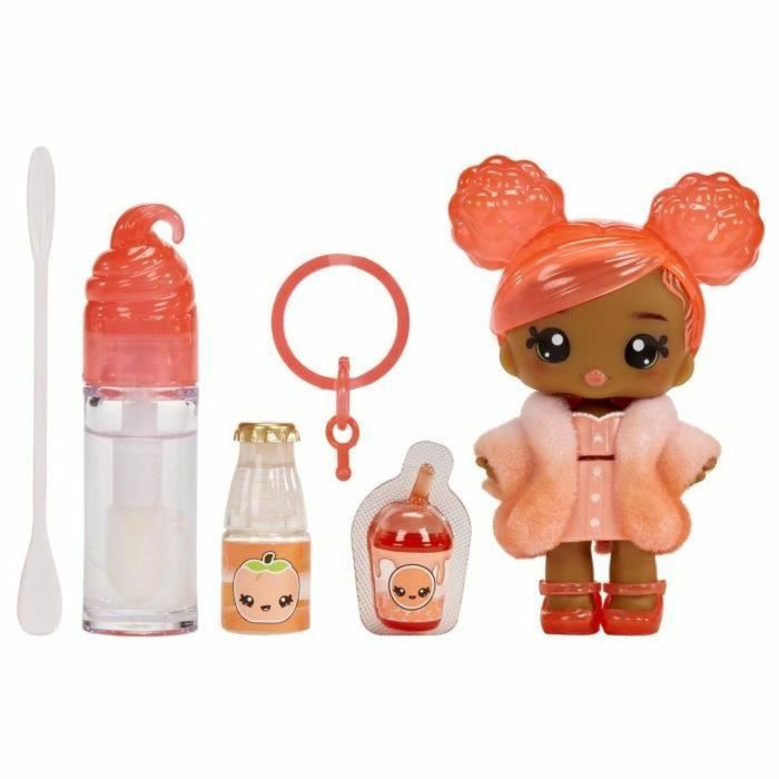 Yummiland - 1 muñeca de 10 cm y un brillo de labios brillante para crear - Piper - Goût Pêche - A partir de 4 años 2