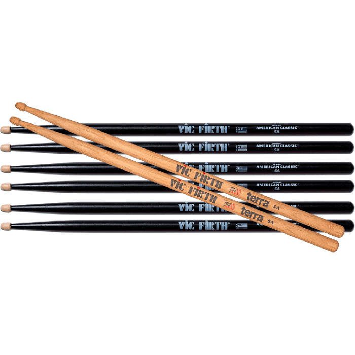 Baquetas Vf American Classic® 5A + Terra 5A (Pack 3 +1T) 1 Baquetas Vf American Classic® 5A + Terra 5A (Pack 3 +1T) 1