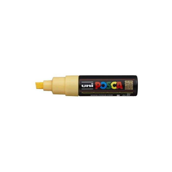 POSCA Pc-8K Marcador No Permanente Punta Biselada 8.0 mm Naranja Claro Fluor, Tinta Base Agua
