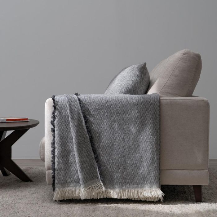 Colcha Antracita Algodón Textil/Hogar 200 X 260 cm