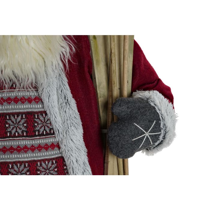 DKD Home Decor Figura Decorativa de Navidad Fantasia, Colores Rosa y Gris Claro, de Poliéster, PVC y Madera - 50 x 124 x 60 cm 2