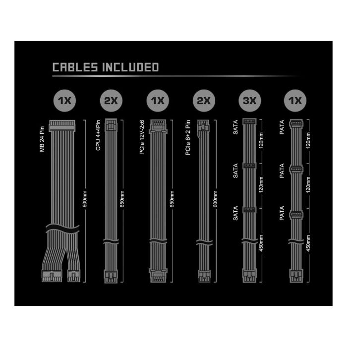 ASRock SL-750G Fuente de Alimentación 750W 80+ Gold ATX Modular Negro 6