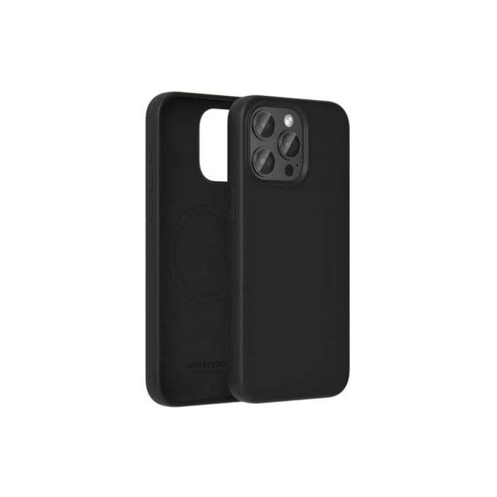 Vention KUDB0-40 Funda de Silicona Líquida MagSafe para iPhone 13 Pro Max Negra con Anillo Magnético Fuerte y Forro Microfibra Suave Vention KUDB0-40 Funda de Silicona Líquida MagSafe para iPhone 13 Pro Max Negra con Anillo Magnético Fuerte y Forro Microfibra Suave