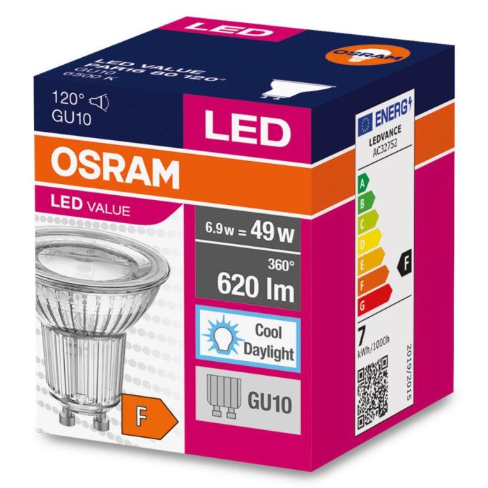[LVE-4058075096745] Ledvance/Osram Bombilla LED Spot GU10 6,9W 620Lm 6500K 120º IP20 1