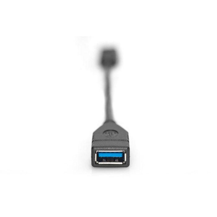 Digitus USB Type-C adapter cable, OTG, type C - A M/F, 0,15m, 3A, 5GB, 3.0 Version, bl 1 Digitus USB Type-C adapter cable, OTG, type C - A M/F, 0,15m, 3A, 5GB, 3.0 Version, bl 1