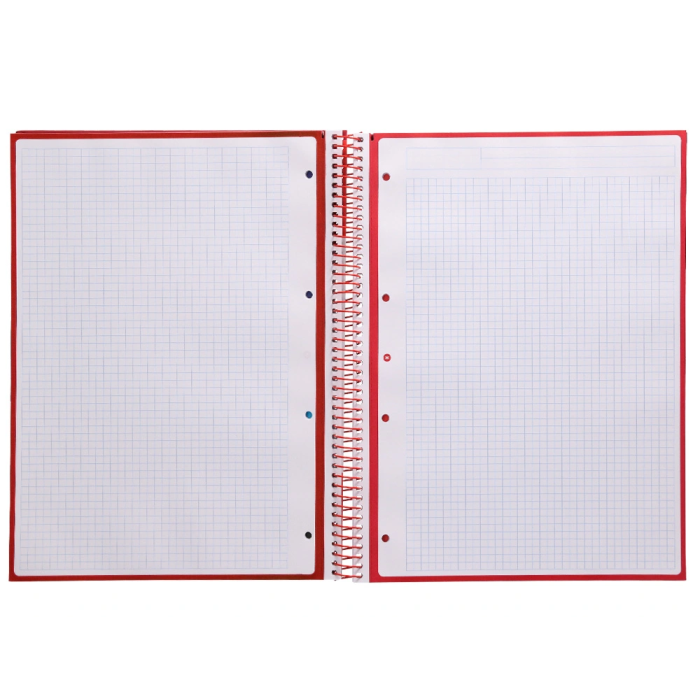 Antartik Cuaderno espiral micro A4 tapa forrada 80 hojas 90 gr cuadro 5mm banda 4 taladros frambuesa 4 Antartik Cuaderno espiral micro A4 tapa forrada 80 hojas 90 gr cuadro 5mm banda 4 taladros frambuesa 4