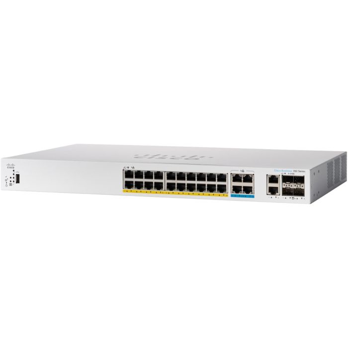 Cisco C1300-24MGP-4X Catalyst 1300 Switch Gestionado L2/L3 con 8 Puertos 2.5GE, PoE y 4 Ranuras SFP+ para Montaje en Rack