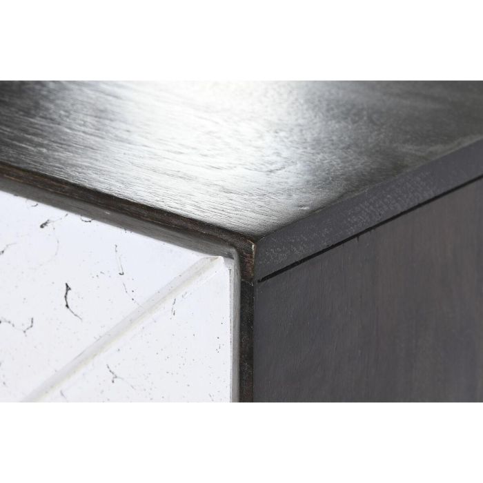Cajonera DKD Home Decor 70 x 40 x 105 cm Blanco Marrón oscuro Madera de mango 3