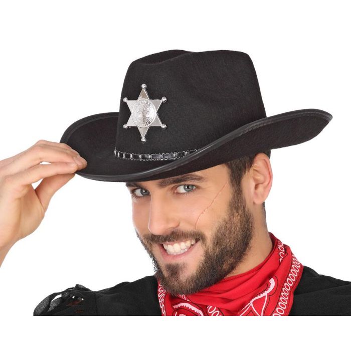 Sombrero Oeste Negro Sheriff