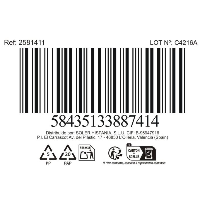La Mediterranea Bandeja 2 Compartimentos 12 x 7 x 2.5 cm (36 Unidades) 2