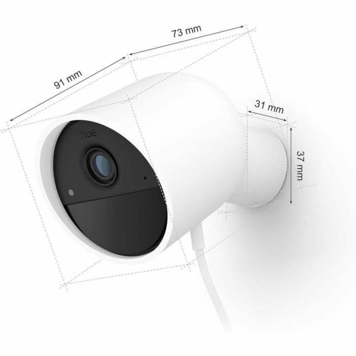 Philips Hue Cámara Secure AUC1717288367677 - HD 1080p - Interior o Exterior - Blanca 5