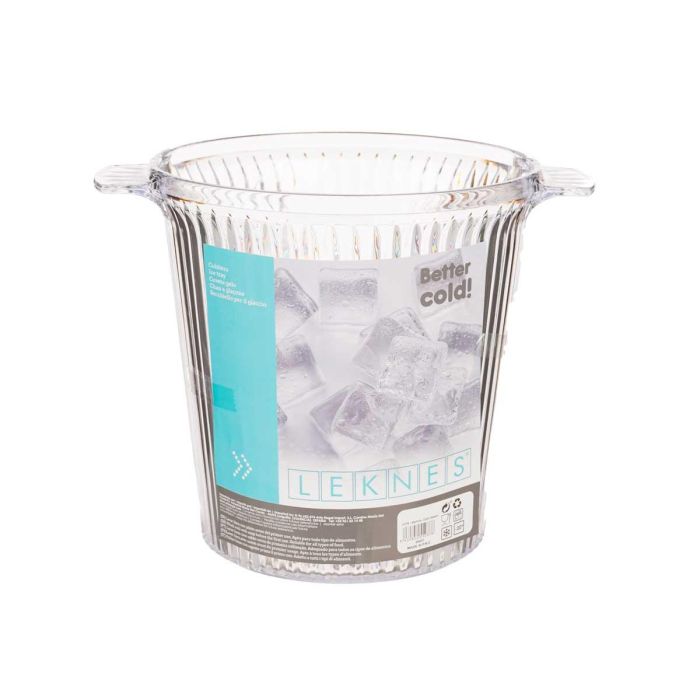 Cubitera Rayada Plastico Transparente Leknes 16X17CM (12 Unidades) 2 Cubitera Rayada Plastico Transparente Leknes 16X17CM (12 Unidades) 2