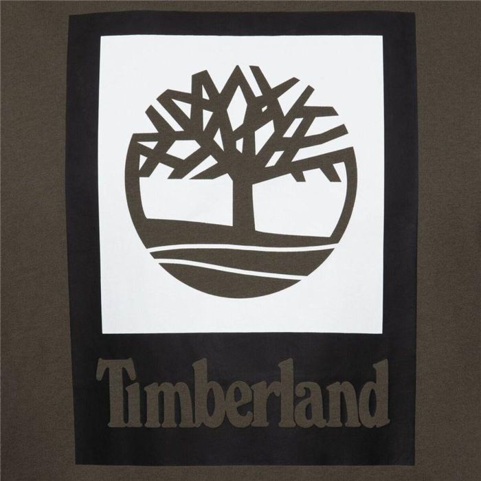 Camiseta de Manga Corta Hombre Timberland Stack Logo Oliva 5-6 Años 2