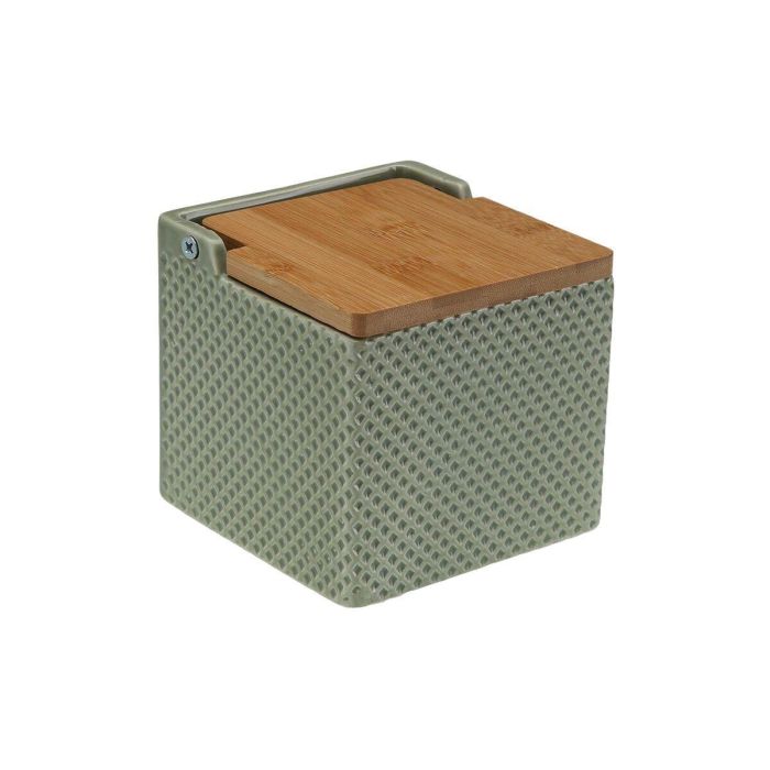 Salero con Tapa Versa Verde Cerámica Bambú Dolomita 11 x 11 x 11 cm 1 Salero con Tapa Versa Verde Cerámica Bambú Dolomita 11 x 11 x 11 cm 1
