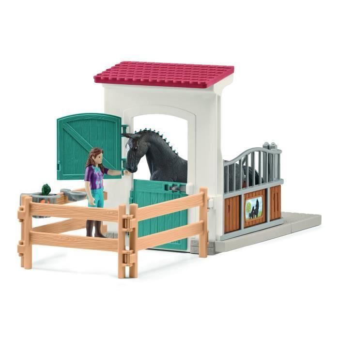 Horse Box Lisa y Storm, figura de caballo y accesorios, SCHLEICH 42709 Horse Club, 5 años 2