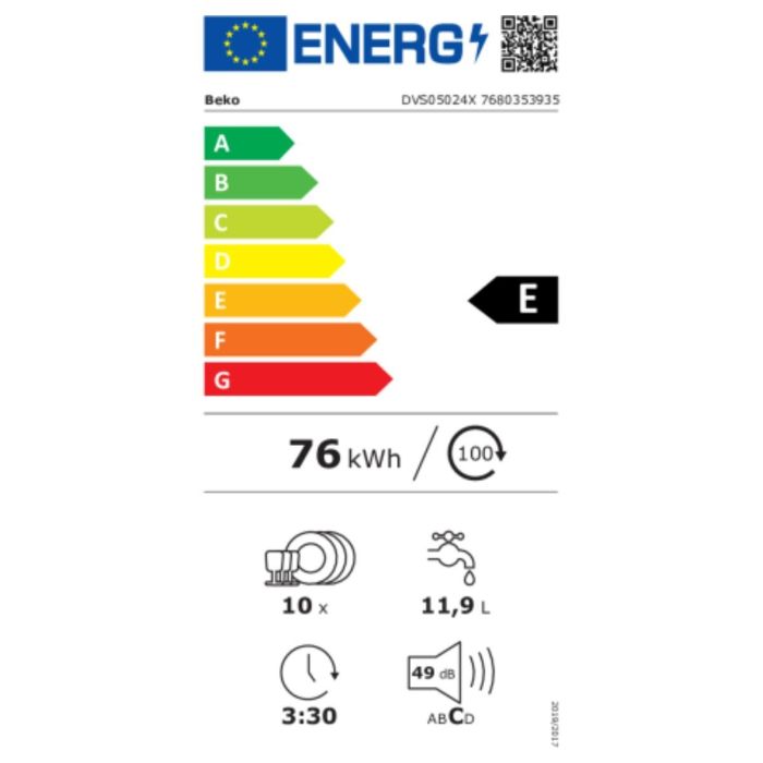 Lavavajillas BEKO DVS05024X Acero Inoxidable (45 cm) 1 Lavavajillas BEKO DVS05024X Acero Inoxidable (45 cm) 1