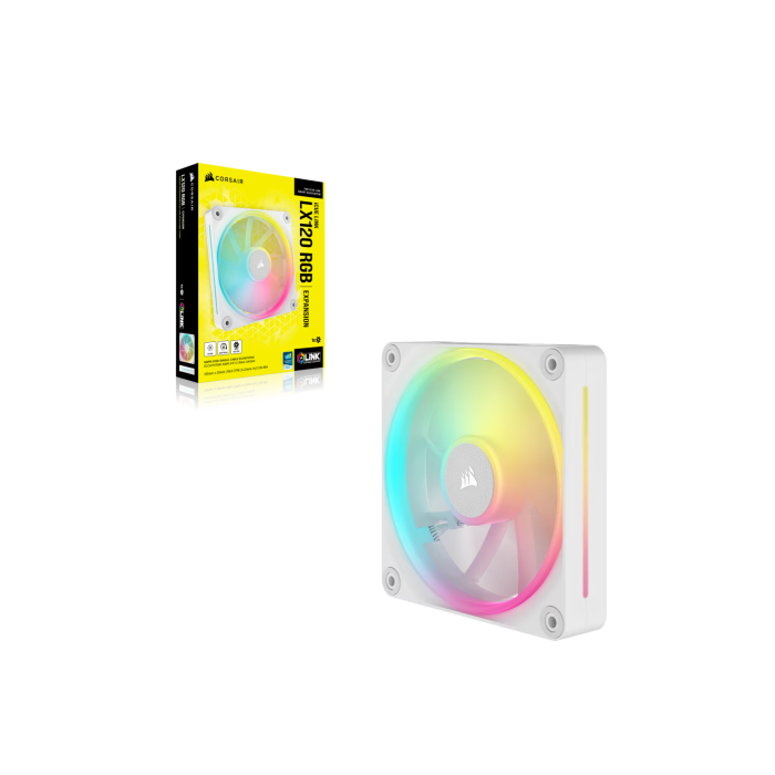 Corsair iCUE LINK LX120 RGB Carcasa del ordenador Ventilador 12 cm Blanco 1 pieza(s) 4 Corsair iCUE LINK LX120 RGB Carcasa del ordenador Ventilador 12 cm Blanco 1 pieza(s) 4