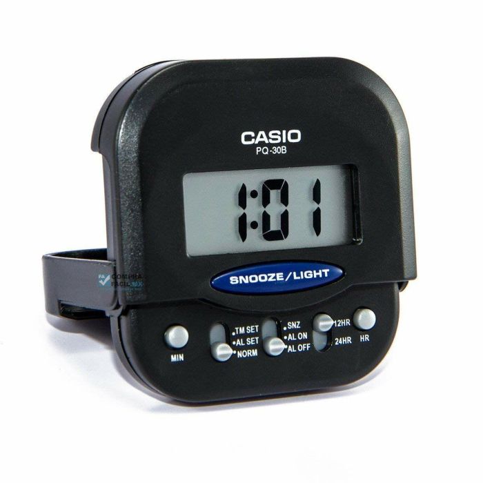Reloj-Despertador Casio PQ-30B-1EF Negro 3 Reloj-Despertador Casio PQ-30B-1EF Negro 3