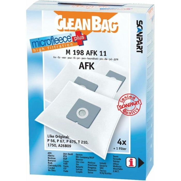 Bolsa de Recambio para Aspiradora Scanpart M 198 AFK 11 AFK BORK 4UD Bolsa de Recambio para Aspiradora Scanpart M 198 AFK 11 AFK BORK 4UD