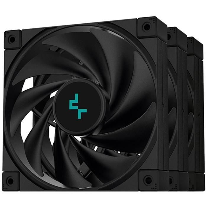 Ventilador DEEPCOOL FK120 (negro) - Paquete de 3 - 3x120 mm - 500-1850 RPM - <28 dBA - 68,99 CFM