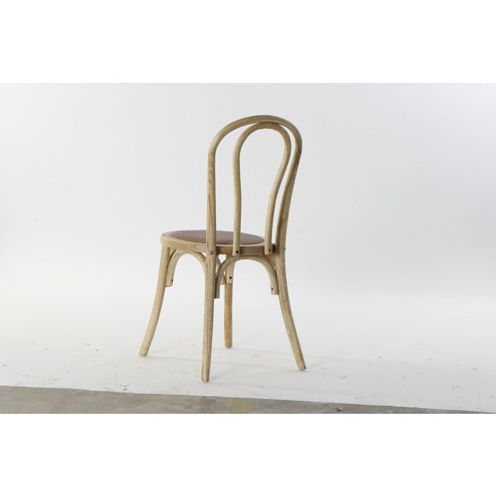 DKD Home Decor Silla Horeca Vintage de Olmo y Ratán Marrón Claro 44x89x43 cm (2 Unidades) Apilable, Altura Asiento 46 cm 5