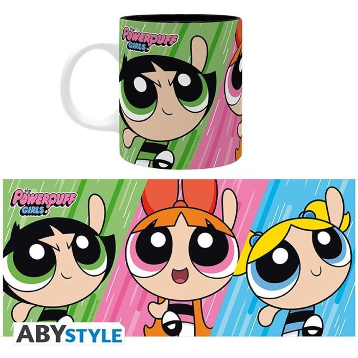 Abystyle Taza Las Supernenas - Pétalo, Burbuja y Cactus, 320 ml, cerámica alta calidad, apta microondas y lavavajillas