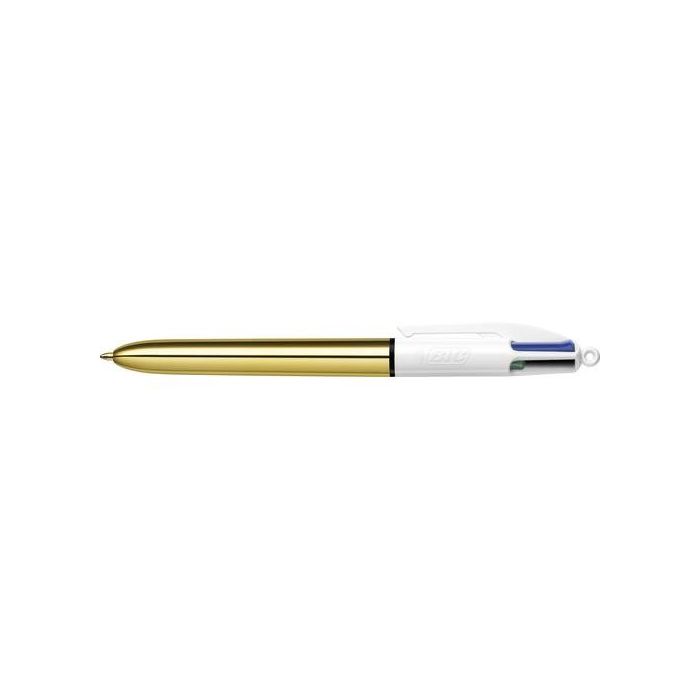 Boligrafo De 4 Colores Bic Shine Gold (Set de 12) Boligrafo De 4 Colores Bic Shine Gold (Set de 12)
