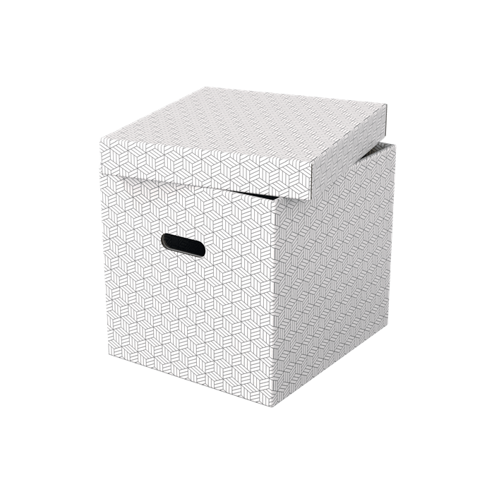 Esselte Caja Almacenamiento Cubica Blanca 365x320x315 mm Pack 3 Unidades 1