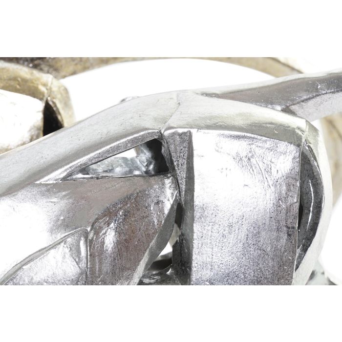 DKD Home Decor Figura Pantera Resina Dorado y Plateado 46.5 x 10 x 18 cm (2 Unidades)