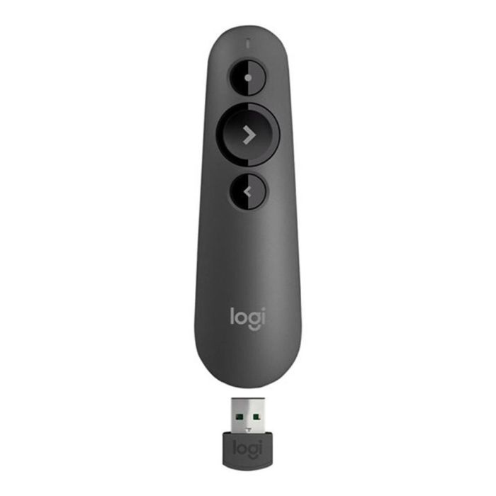 Logitech R500 Mando Presentaciones Láser Inalámbrico Plug & Play para Diapositivas - Alcance 20m, Compatible Software 1