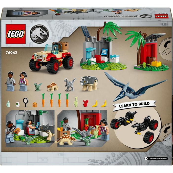 LEGO 76963 Jurassic World Centro de Rescate de Bebés Dinosaurios, Juguete con Figuras de Triceratops y Velociraptor 8 LEGO 76963 Jurassic World Centro de Rescate de Bebés Dinosaurios, Juguete con Figuras de Triceratops y Velociraptor 8