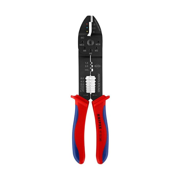 Alicates para entallar terminales 240x62x25mm 9722240sb knipex