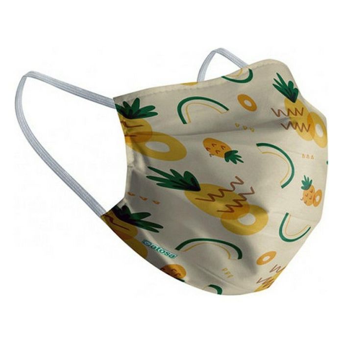 Mascarilla Higiénica de Tela Reutilizable 10-12 Años Piña Mascarilla Higiénica de Tela Reutilizable 10-12 Años Piña