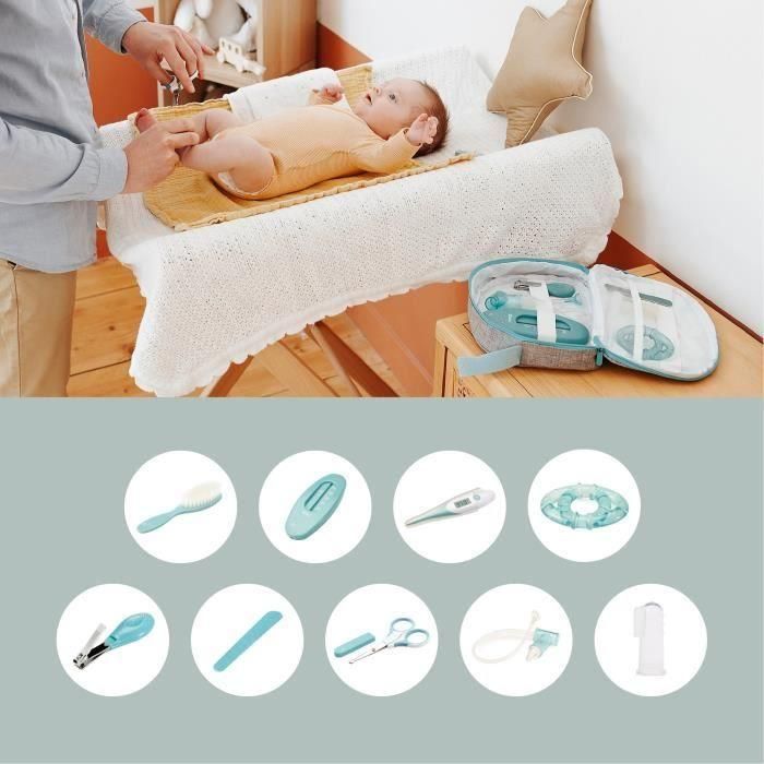 Babymoov Kit de Cuidado Completo Personalizable para Bebé - Estuche de Aseo con Bolsillos Interiores y Exteriores 3