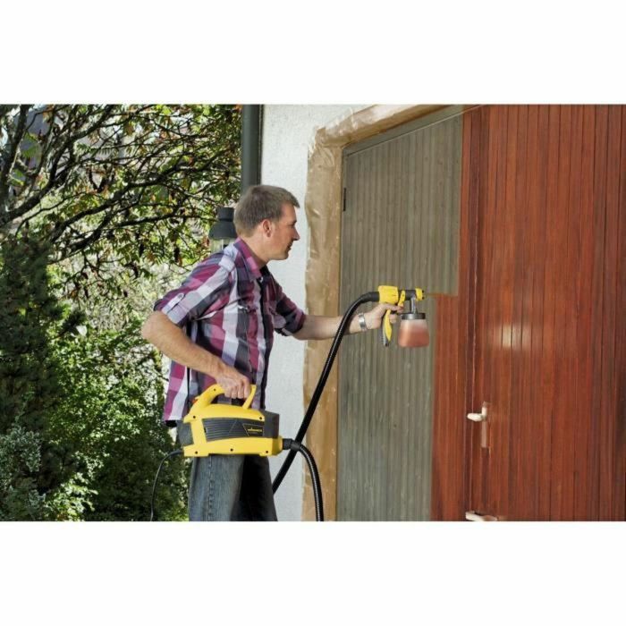 Wagner W690 Flexio Pulverizador universal pistola de pintura sin dilución para paredes, techos, lacas y manchas con boquilla ISPRAY 1300ml y Perfect Spray 800ml 1