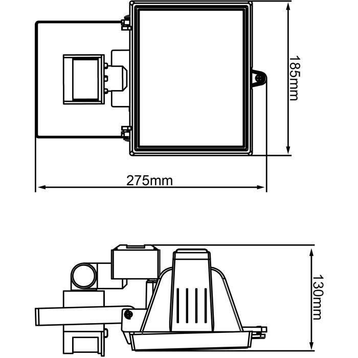 Proyector BRILLIANT con detector TANKO - R7s - 1x400W - Color blanco 3