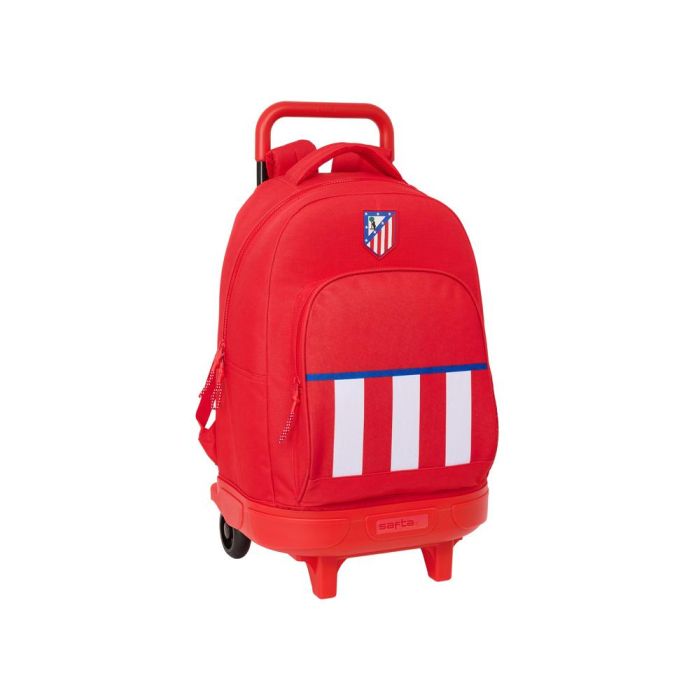 Mochila Safta Grande Con Ruedas Compact Extraible Atletico De Madrid 450x330x220 mm