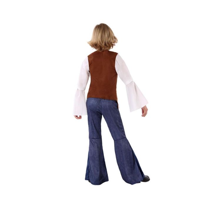 Disfraz Hippie Niño Infantil Años 60 - Conjunto Camiseta, Chaqueta y Pantalón Estampado Flores & Paz, Talla 5-6 Años 2 Disfraz Hippie Niño Infantil Años 60 - Conjunto Camiseta, Chaqueta y Pantalón Estampado Flores & Paz, Talla 5-6 Años 2