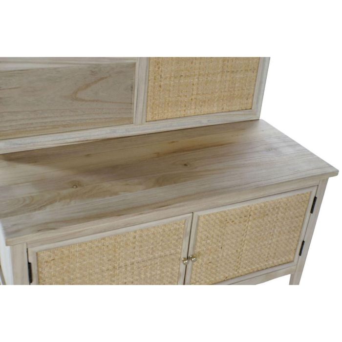 Perchero con espejo Home ESPRIT Natural Ratán Madera de Paulonia Espejo 92 x 40 x 181 cm 6 Perchero con espejo Home ESPRIT Natural Ratán Madera de Paulonia Espejo 92 x 40 x 181 cm 6