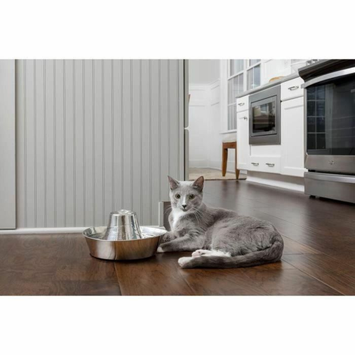 Petsafe PET0729849171008 Fuente Bebedero Mascotas Seaside Acero Inoxidable 1.8L 3