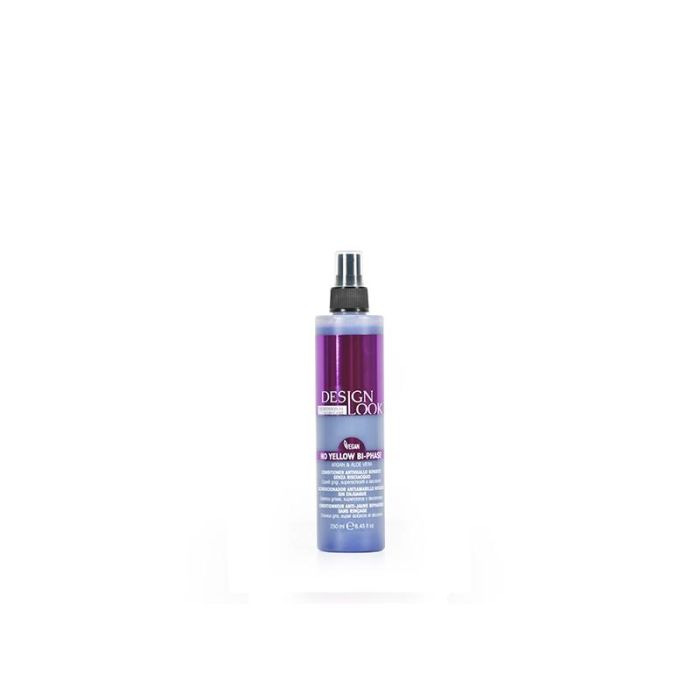 Design Look NO YELLOW - Acondicionador Bifásico Sin Enjuague para Cabellos Rubios, Decolorados o Blancos 250ml - Nutre con Argán y Aloe Vera Design Look NO YELLOW - Acondicionador Bifásico Sin Enjuague para Cabellos Rubios, Decolorados o Blancos 250ml - Nutre con Argán y Aloe Vera