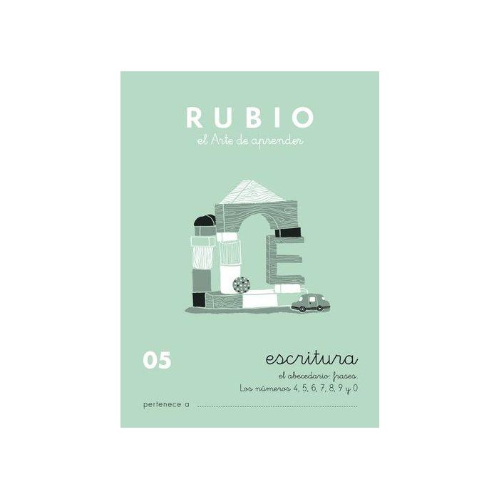 Rubio Cuaderno de Escritura Nº 05 (Set de 10) para Niños a partir de 5 Años, Aprendizaje del Abecedario, Frases y Números con Ejercicios de Repetición (Set de 10)