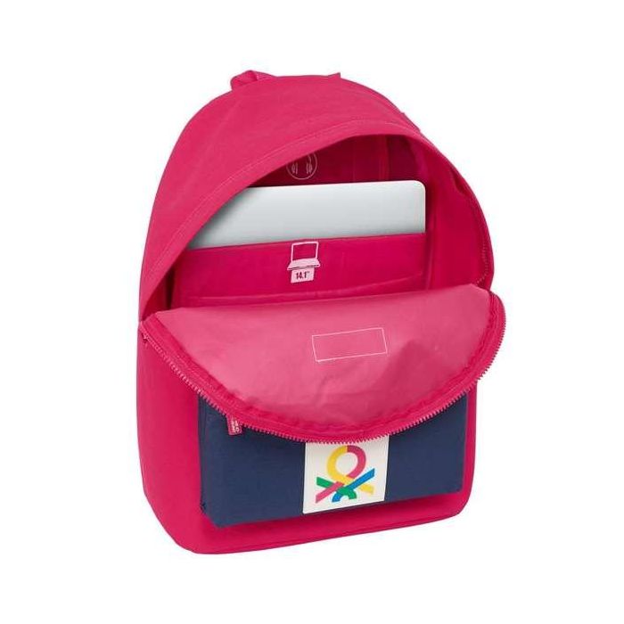 Mochila para Portátil Benetton benetton Cereza Azul marino 31 x 41 x 16 cm 2