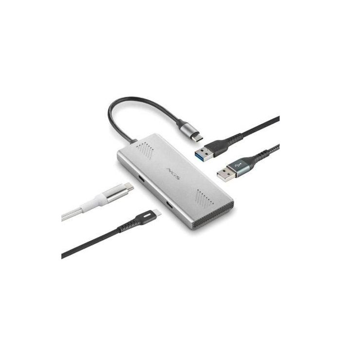 NGS WonderDuo-C Hub USB-C de 4 Puertos (2x USB-C, 2x USB-A) USB 3.0 5 Gbps para PC, Mac y Tablets Aluminio 2 NGS WonderDuo-C Hub USB-C de 4 Puertos (2x USB-C, 2x USB-A) USB 3.0 5 Gbps para PC, Mac y Tablets Aluminio 2