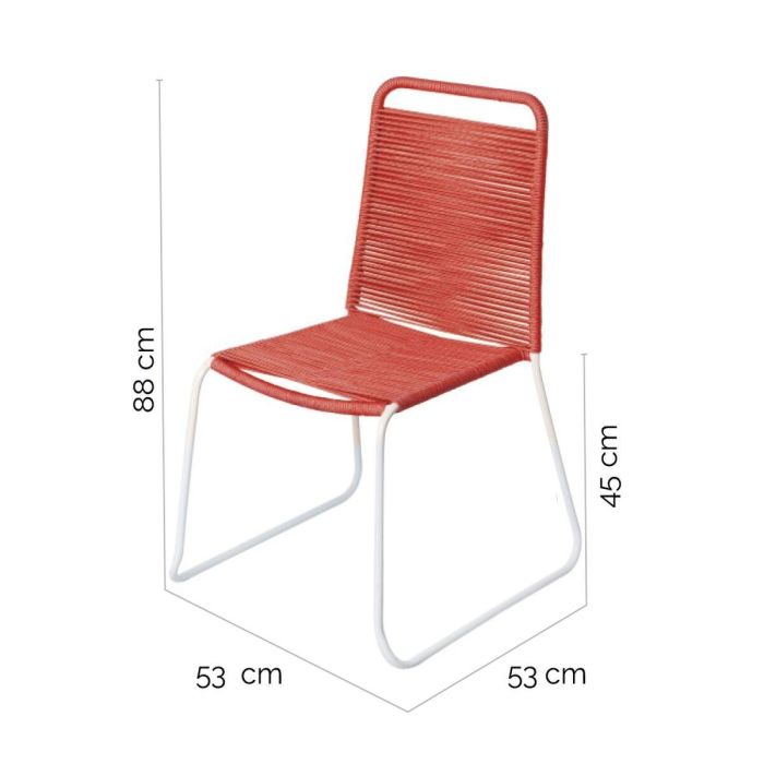 Silla de Jardín Antea 57 x 61 x 90 cm Rojo Cuerda 1