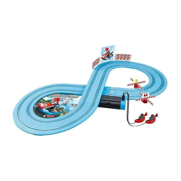 Pista carrera nintendo mario kart, incluye 2 coches (mario y yoshi) 2,4 metros 6 Pista carrera nintendo mario kart, incluye 2 coches (mario y yoshi) 2,4 metros 6