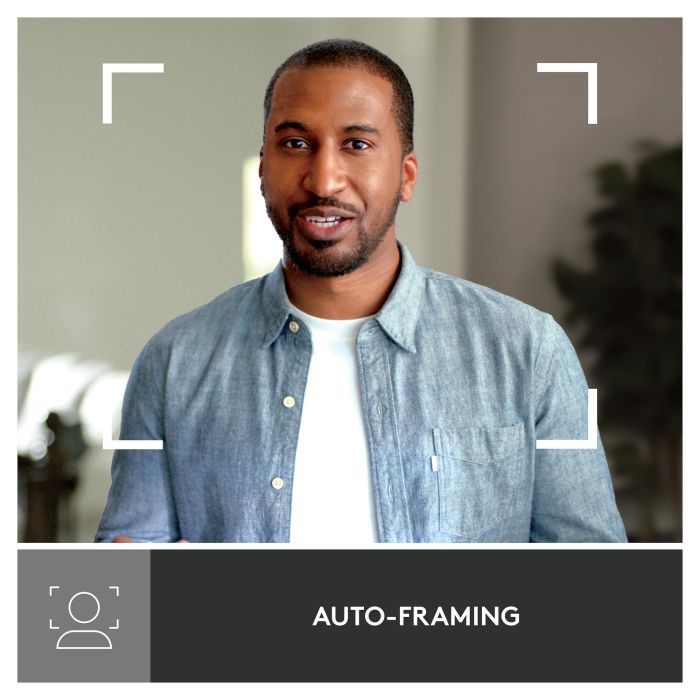 Logitech Brio 500 Webcam Full HD 1080p, Campo Visual Ajustable 90°/78°/65°, Enfoque Automático, Grafito