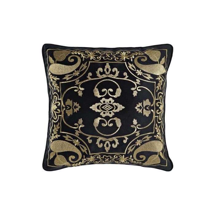 Cojin Arabe DKD Home Decor Negro Dorado 10 x 45 x 45 cm