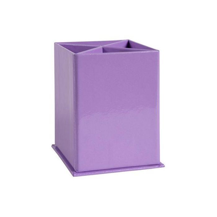 Cubilete Exacompta Aquarel Carton Forrado 4 Compartimentos Malva