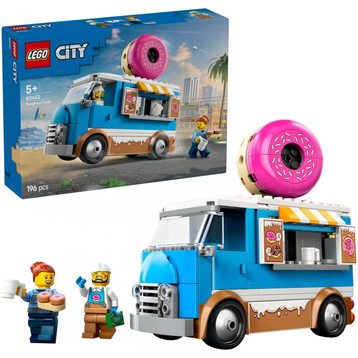 LEGO 60452 Camión de Dónuts de juguete LEGO City con minifiguras, máquina de café, caja registradora y quiosco móvil para niños +5 años 14 LEGO 60452 Camión de Dónuts de juguete LEGO City con minifiguras, máquina de café, caja registradora y quiosco móvil para niños +5 años 14